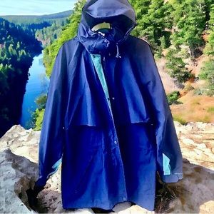 Eddie Bauer Rain Jacket GORE-TEX Removable Hood sz L